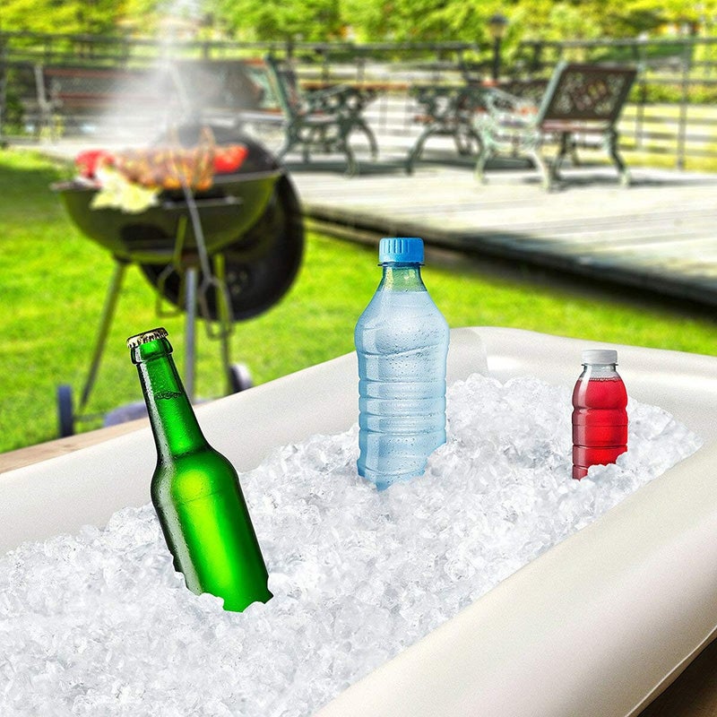Moon Boat 2 Pack Inflatable Serving Bar Buffet Cooler - Ice Tray for Food & Drinks, Portable for Parties, BBQ, Picnic, Pool Keep Cold All Day Reusable & Leak-Proof Summer Essentials - Image 5